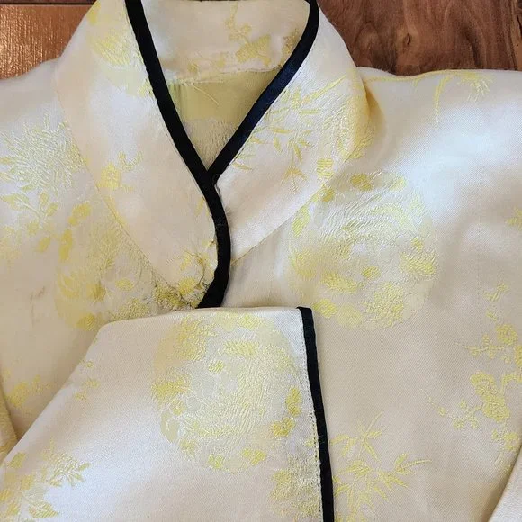 Vintage-Made Child's Japanese Sleep Set Yellow Silk